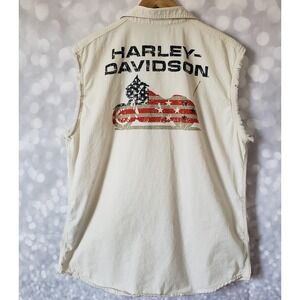 Harley-Davidson Men's Americana Sleeveless Blowout Shirt Size Large OBSOLETE